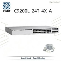 Cisco Catalyst 9200L C9200L-24T-4X-A Switch Gigabit de 24 Puertos con 4x10G SFP+ Uplinks, StackWise-80, hasta 8 Switches Gestados Apilables