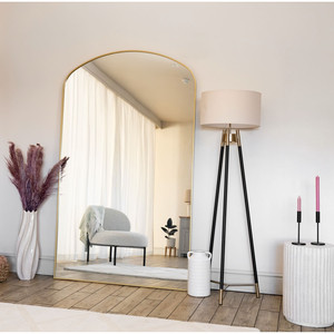Yoko - Specchio ad Arco in Metallo Dorato - 200cm X 120cm - Product Image 4