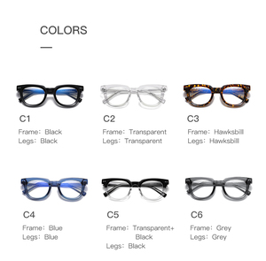 Gafas Modernas Cuadradas con Bloqueo de Luz Azul TR90 CP con Marco Azul Verdoso, Negro y Transparente para Mujeres y Hombres, Uso en Oficina y Computadora 2026 - Product Image 6
