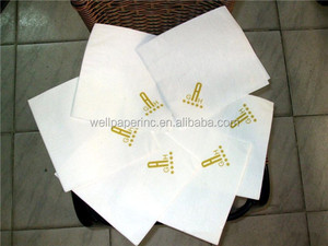 De como servilletas de cóctel 23X23xm 1ply Color blanco con patrón impreso para restaurante o fiesta - Product Image 4