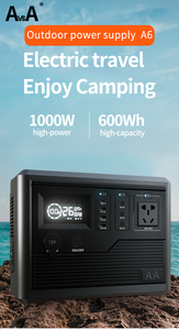 Station d'alimentation solaire portable extérieure haute capacité 300W 500W 1000W avec cellules au lithium LiFePO4 pour camping, compresseur d'air à onde sinusoïdale pure - Product Image 3