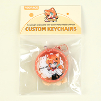 Porte-clés personnalisé en acrylique magnétique avec fleurs pressées, anime, dessin animé, écologique et léger