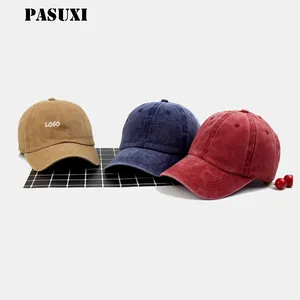Pasuxi หมวกเบสบอลแฟชั่น18สีแบบย้อนยุคย้อนยุค