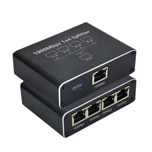 <span class=keywords><strong>Répartiteur</strong></span> Internet haute vitesse 1000Mbps 1 à 4 <span class=keywords><strong>RJ45</strong></span> <span class=keywords><strong>Répartiteur</strong></span> <span class=keywords><strong>RJ45</strong></span> Adaptateur réseau Convertisseur Gigabit - Product Image 1