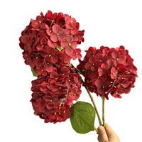 Simulasi Bunga Hydrangea untuk Dekorasi Pernikahan & Rumah, Terasa Seperti Asli, Melembapkan, Bahan Plastik Berkualitas Tinggi & Karet Lembut, Cetak 3D