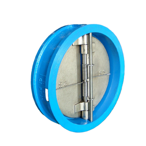 Schijfdeur Wafer Terugslagklep Fabriek Gietijzer Dn80 Terugkeerklep Dubbele Roestvrijstalen Water Blauwe Tws Dubbele Plaat Terugslagklep - Product Image 1
