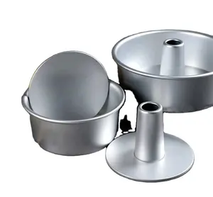 Moule rond à pain en alliage de mousseline de soie, pour gâteau, poêle à pain, à fond amovible, creux, outils de cuisson, modèle de boîte à pain, 4 pièces