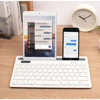 Keyboard Laptop Baru dengan BT Wireless 2.4Ghz Wireless USB Type C 78 Tombol Sensor Optik Desain Mini Plastik Tanpa Mouse