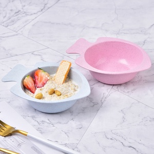 Biodegradable Plastic Bowl for Kids Fish-shaped Children's Bowl Plastic Bowl with Handle