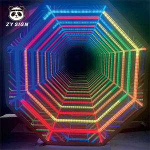 Letrero de Espejo Infinito con Luces LED de Neón, Letras Decorativas para Autos, Hogares y Tiendas, Logotipo Personalizado, Exhibición para Exteriores - Product Image 3