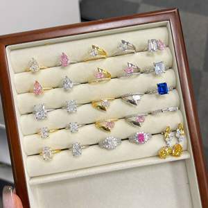 रेडिएंट कट 8A क्यूबिक जिरकोनिया सगाई का वादा अनंत रिंग स्टर्लिंग सिल्वर बैंड फैशन - Product Image 3