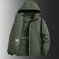 Veste d'hiver pour homme, polaire et épaisse, coupe-vent mi-longue, veste de survêtement multi-poches pour l'extérieur