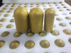 Tête <span class=keywords><strong>de</strong></span> meulage cylindrique brasée M14, meule à arc <span class=keywords><strong>pour</strong></span> le polissage du quartz, du marbre et des pierres - Product Image 1