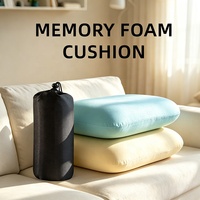 Coussin de dossier ergonomique portable en mousse à mémoire de forme pour lit, oreiller pour la sieste, soulagement de la douleur, housse de chaise de bureau lavable
