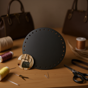 Base de sac en cuir Ilan, ronde de 18 cm avec trou pour la fabrication de sacs à main - Product Image 3