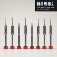 Jeu de tournevis de précision, embouts en acier S2, poignée en alliage d'aluminium, Torx Phillips, outil de réparation pour téléphone portable et ordinateur portable, 6 pièces, 123,6 mm