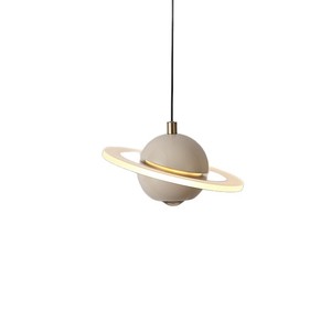 Lampe suspendue de style Saturne, ronde, E27, lampe à économie d'énergie, commande par interrupteur, pour chambre à coucher, salon - Product Image 5