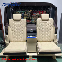 Barre de séparation de luxe pour MPV avec réfrigérateur à compresseur intégré, installation rapide pour Vito V250 V260, amélioration de l'intérieur haut de gamme