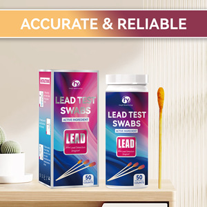 ไม้พันสำลีทดสอบสารตะกั่ว 50 ชิ้น สำหรับตรวจหาสารตะกั่วในโลหะเคลือบบนกระจก เครื่องเคลือบเซรามิก เฟอร์นิเจอร์ และภาชนะ - Product Image 4