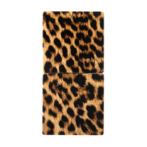 Leopard Print <b>Square</b> Compact <b>Mirror</b> 72x72mm Double-Sided Folding Makeup <b>Mirror</b> With 2X Magnification Portable Pocket <b>Mirror</b> - Product Image 5