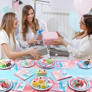 Platos de Papel para Revelación de Género de 9 Pulgadas, Estilo Moderno, Venta Caliente, Decoraciones para Fiestas de Revelación de Género, Directo de Fábrica - Product Image 2