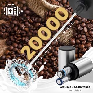 Espumador de Leche para Café, Batidor de Leche con Logotipo Personalizado, Espumador de Leche Eléctrico de Acero Inoxidable, Espumador de Leche Recargable por USB - Product Image 3