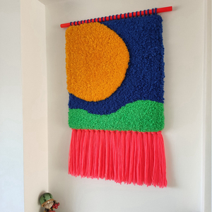 Tùy Chỉnh Handmade Dệt Phong Cảnh Tường Nghệ Thuật Trang Trí Nội Thất Tấm Thảm Tường Treo Sơn Macrame - Product Image 4