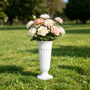 Jarrón <span class=keywords><strong>de</strong></span> Plástico <span class=keywords><strong>para</strong></span> Flores Conmemorativas en Cementerios y Tumbas, Florero Decorativo Removible <span class=keywords><strong>para</strong></span> Arreglos Florales Funerarios - Product Image 1