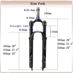 BUCKLOS MTB Bike Treo Ngã Ba 26 ''27.5'' 29 ''ODM Xe Đạp Ngã Ba 9*100 Mét Travel Rebound <span class=keywords><strong>Preload</strong></span> Điều Chỉnh Ngã Ba - Product Image 3