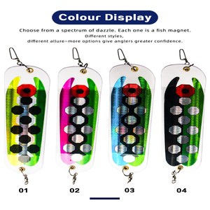 Planer de plongée SNEDA 31 cm avec lame en forme de poisson, attracteur flash pour la pêche au saumon en traîne en haute mer - Product Image 2