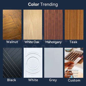 <span class=keywords><strong>Porte</strong></span> intérieure pré-montée en bois massif, étanche, style Shaker, panneau noir mat, double battant, pour salle de bain et rénovation de villa - Product Image 3