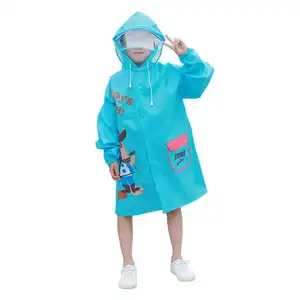 Promotional Polyester Children's Raincoat Reusable Portable Children's Raincoat