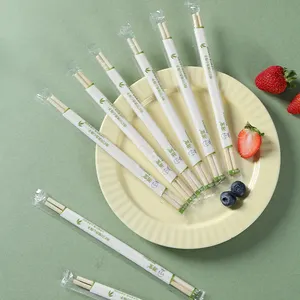 Eco Friendly Disposable 100% Reusable Wooden Bamboo Sushi Tensoge Chopsticks With Opp Bags
