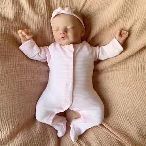 NPK 49CM厘米新生婴儿尺寸栩栩如生的重生娃娃睡眠山姆手绘3D皮肤可见静脉艺术娃娃