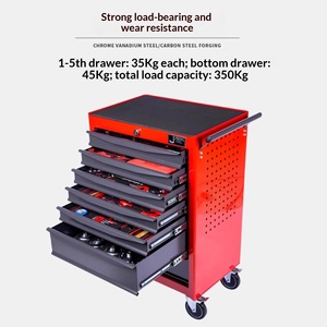 รถเข็นเครื่องมือ <span class=keywords><strong>Jtech</strong></span> 430 ชิ้น พร้อมตู้เก็บของเคลื่อนที่ 7 ชั้น 7 ลิ้นชัก สำหรับซ่อมรถยนต์ โรงรถ และเก็บของในโรงงาน - Product Image 5