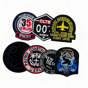 Embroidered Garment Decoration Fabric Patches Gamma Royal New Image Dove Emblem Embroidery 3d Iron-On patches letters hot cut