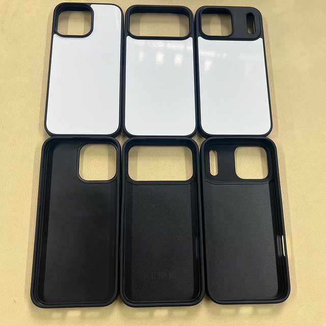 Sublimation TPU+PC Shockproof UV Painted Phone Case Blanks for IPhone17 Series Air Pro Max 3D Coated 2in1 Heat Phone Case