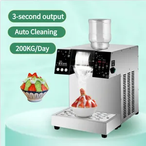 Industriële Zelfbediening Mini Sneeuw Geschoren Ijsscheerapparaat Vlok Bingsu Maker Machine Bing Su Cup Bingsnowicemachine