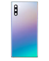 Coques arrière en verre pour téléphone portable Galaxy Note 10 avec lentille d'appareil photo et adhésif