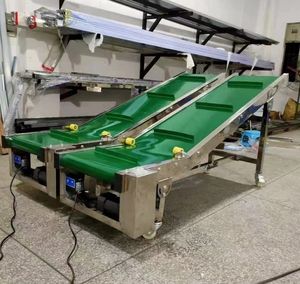 Sabuk konveyor makanan garis perakitan harga pabrik sabuk Pu baja tahan karat kelas makanan putih konveyor mendaki - Product Image 4