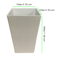 Pot de fleurs carré en plastique blanc style nordique, idéal pour l'intérieur et l'extérieur, kit de pot de plantes sur pied pour la décoration de jardin - Vente chaude