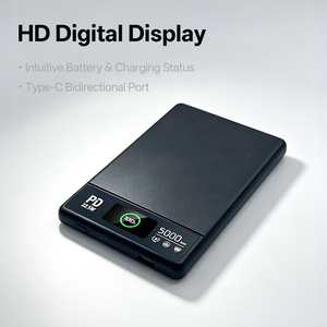 Batería Externa Besiter de 5000mAh, Ultra Delgada, de Vidrio Templado, Tipo-C, Inalámbrica, Magnética, con Pantalla LED - Product Image 1