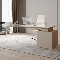 Table en bois convertible de sens de conception de bureau d'ordinateur haut de gamme de luxe simple pour le style en bois de panneau d'immeuble de bureau