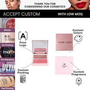 Il Logo personalizzato di trucco cosmetico sulla buona tavolozza migliore arrossisce il produttore di etichette Private crema e Blush in <span class=keywords><strong>polvere</strong></span> - Product Image 5