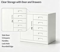 Armoire métallique moderne verrouillable à porte simple et tiroirs multiples, meuble de rangement intégré pour bureau et salon, personnalisable directement de l'usine