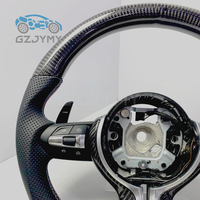 Volant en fibre de carbone pour BMW G20 G30 Série G, cuir perforé, logo rouge, surpiqûres rouges, personnalisation sportive