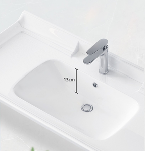 Mobile <span class=keywords><strong>Bagno</strong></span> con Specchio in PVC <span class=keywords><strong>Bianco</strong></span> da Parete, Lavabo in Vetro <span class=keywords><strong>Bianco</strong></span>, Vendita all'Ingrosso - Product Image 4