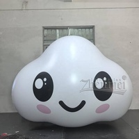 Zhenmei Plafond Air Balloon Cloud Met Led-verlichting Verlichting Opblaasbare Opknoping Led Clouds Ballon Inflatable Cloud
