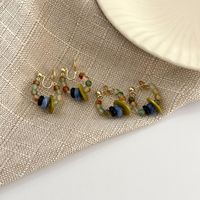 Nouvelles boucles d'oreilles colorées de style ethnique chinois, exagérées, sans perçage, accessoires pour femmes