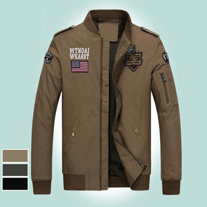 ANSZKTN Chaqueta Informal de Algodón Puro para <span class=keywords><strong>Hombre</strong></span>, Chaqueta de Algodón de Talla Grande para Primavera y Otoño de <span class=keywords><strong>Air</strong></span> <span class=keywords><strong>Force</strong></span> No. <span class=keywords><strong>1</strong></span>, Comercio Exterior - Product Image 3